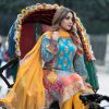 গুজরাতি ডিজিটাল মিল প্রিন্টের কাজ করা থ্রি পিস। - Image 5