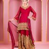 রেডিমেড জর্জেট এমব্রয়ডারি পার্টি ড্রেস - Image 4