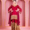 রেডিমেড জর্জেট এমব্রয়ডারি পার্টি ড্রেস - Image 5