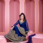 রেডিমেড জর্জেট এমব্রয়ডারি পার্টি ড্রেস