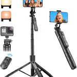 Long Video Stand Cum Selfie Stick Tripod with Remote - 360°