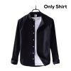 Men's Solid Colour Ban color Shirt - Image 2