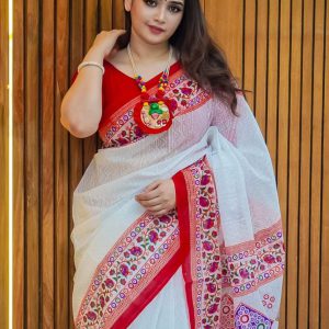 Half Silk Sharee with Blouse Piece